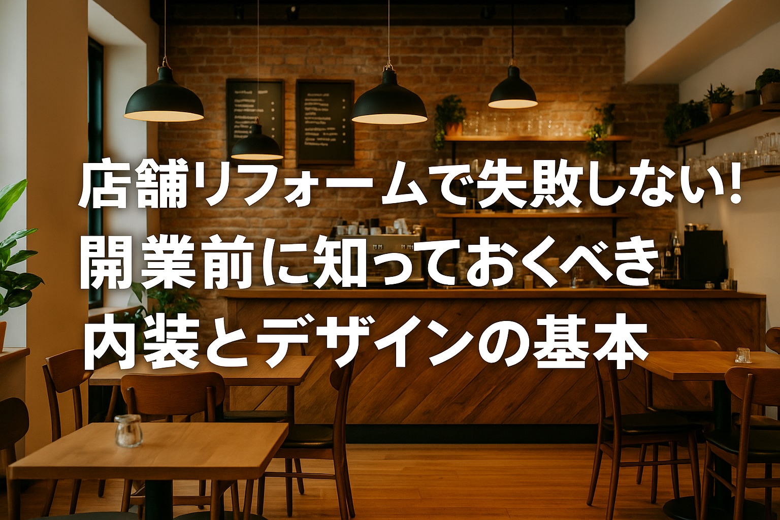 店舗リフォームで失敗しない！開業前に知っておくべき内装とデザインの基本