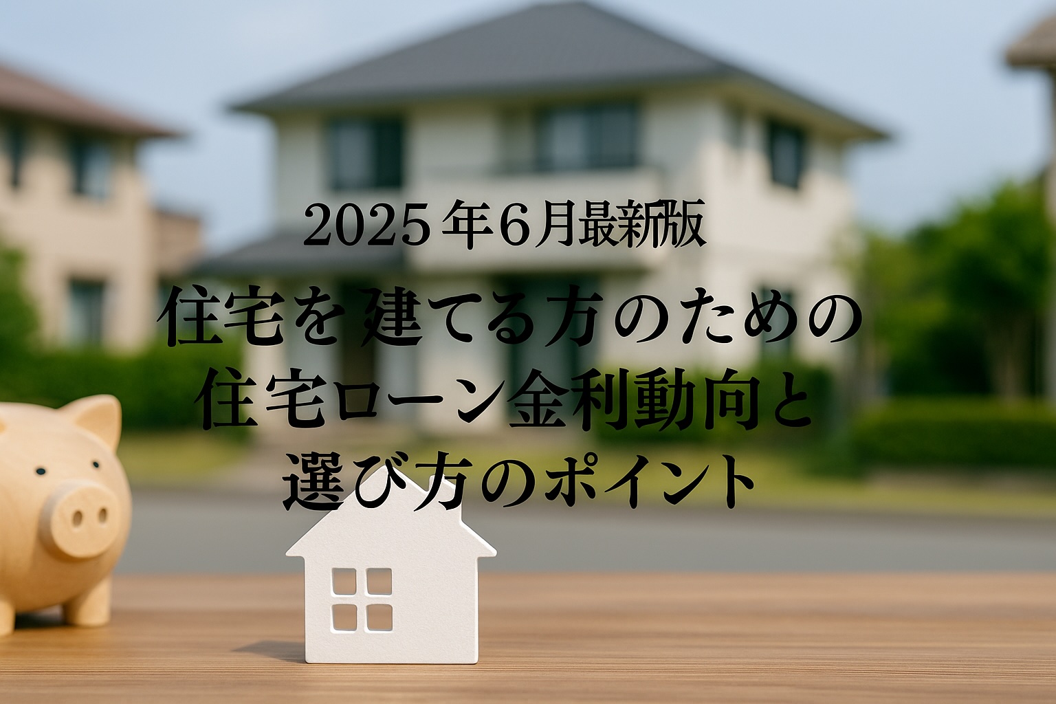 2025年6月最新版｜住宅を建てる方のための住宅ローン金利動向と選び方のポイント