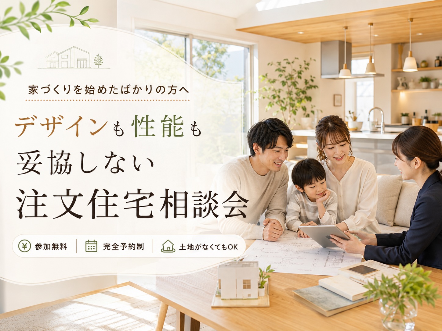 8月10日（月）〜 8月24日（日） 　デザインも性能も妥協しない注文住宅相談会