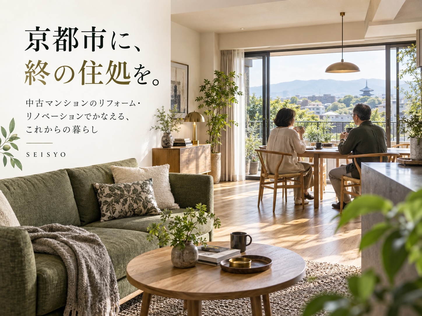 京都市に、終の住処を。中古マンションのリフォーム・リノベーションでかなえる、これからの暮らし